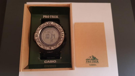Se vende reloj CASIO PRO TREK  PWR-3500-1ER.
Solar.Altimetro. Barometro. Brujula ..................... 01