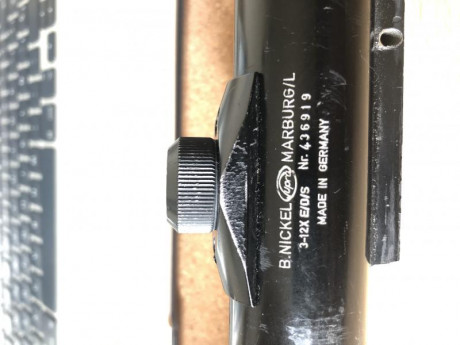 Vendo visor Nickel Supra 3-12x 56, retícula en primer plano focal con corrección de alza y deriva . El 11