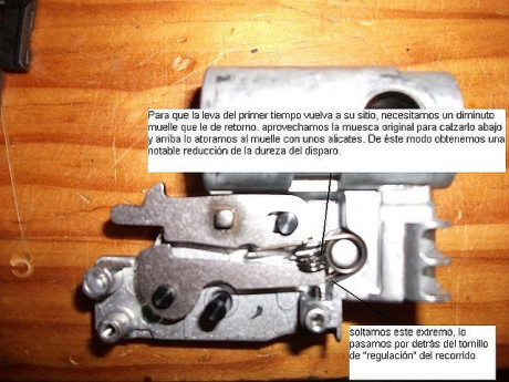 He leído que quitando el muelle principal, o se el grande, del gatillo de las Gamo se gana mucho en suavidad, 00