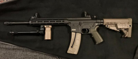 Cambio Smith&Wesson mp15 22lr por 9 mm precision. Muchos extras, muy poco uso, tiene aparte todas 120