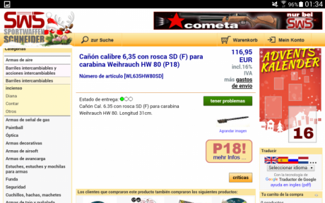 hola . compro cañon  calibre 6.35 mm. o 5.5mm. , preferiria el primero , es para una hw98  ,  me han comentado 02