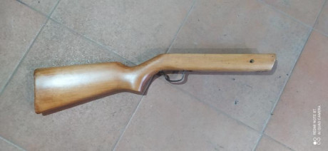 Buenas ,hoy me regalaron unos despojos de carabinas una culata de madera y una gamo delta cadet de plástico 02