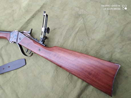 Saludos,
Vendo Sharps IAB 45/70 con cañon Pedersoli, de Armeria Izquierdo en buen estado.
Tiene tunel 32