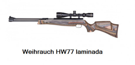 Me interesa cualquiera de estos dos modelos de Weihrauch HW 97 o HW 77 de calibre 4.5 primordialmente 11