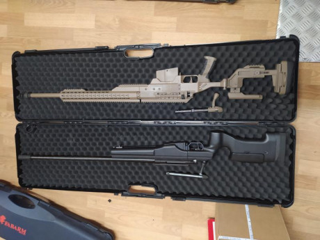 El sako es un trg 42 con freno de boca en cal 338lm 2800€

El steyr es un ssg m1 cal. 308 win  5500€

Los 00