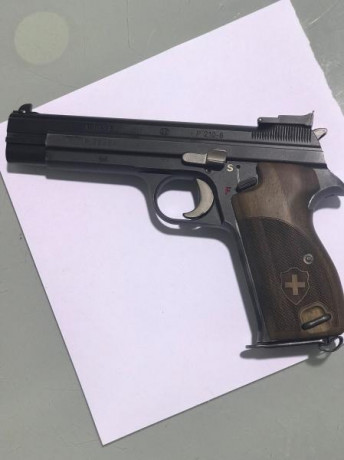 Hola, vendo SIG P210 de 5". Precio 1.450€ portes incluidos. Muy precisa, perfecta de estrías y mecanismos. 00