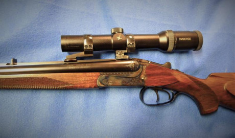 Vendo rifle express Merkel modelo 140-E (expulsor) calibre .30R - Blaser, incluye visor Swarovsky 1-4x 22