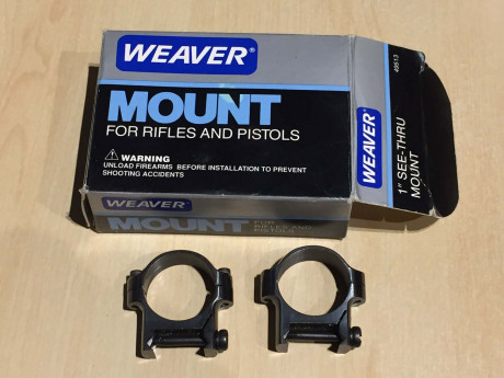 Oferta, monturas para distintos tipos de armas: Son de pulgada y sirven sobre todo para visores de carabinas 02