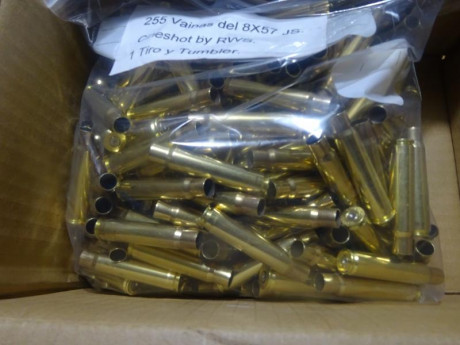 Vendidas las 255 vainas marca Cineshot by RWS del calibre 8X57 JS con un solo disparo efectuado, conservan 01