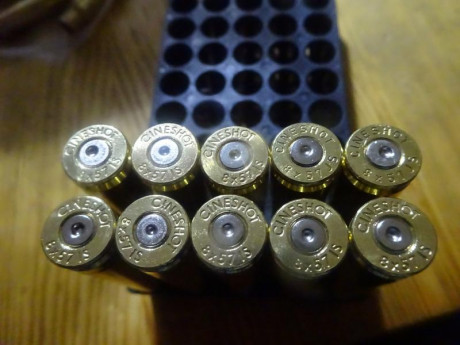 Vendidas las 255 vainas marca Cineshot by RWS del calibre 8X57 JS con un solo disparo efectuado, conservan 00