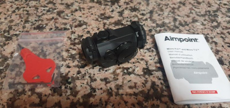Se vende aimpoint h2 de 2 moas en perfecto estado, ni una sola raya, con tapas, llave e instrucciones, 01