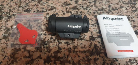 Se vende aimpoint h2 de 2 moas en perfecto estado, ni una sola raya, con tapas, llave e instrucciones, 00