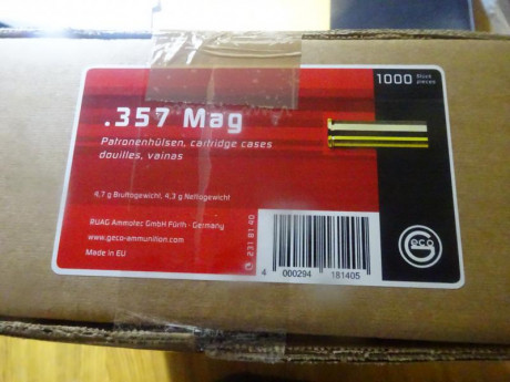 Muy buenas.

Vendo mil (1.000) vainas nuevas de la marca Geco y del calibre .357 Magnum en su caja original.

De 01