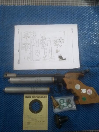   VENDIDA  
pistola tiro precision Walther cp2, por no usar.
Dispositivo de tiro en seco y fuego real
Empuñadura 01
