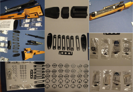 Conjunto de piezas para Anschutz 2002, consiste en:
Culata en 2 piezas, Cañon Match, Caja de mecanismos, 00