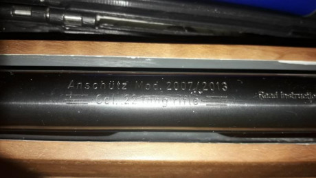 Vendo carabina anschutz de 22lr modelo 2007-2013 con cañón super macht de 69cm de largo y 25,80 de diametro, 01