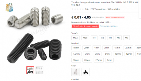 Buenas,

He perdido el tornillo que regula la elevación en una de mis alzas LPA, sabéis si se pueden conseguir 130