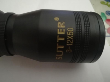 Vendo o cambio por punto rojo un visor Sutter 3-12x50 con tubo de pulgada y reticula sin iluminar mildott. 01