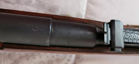 Rifle Ruso 7,62x54R con bayoneta aceitera i bolsa portabalas epoca, modelo 1942r, disparado pocas veces, 02