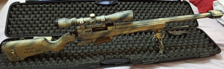 se vende rifle francotirador de airsoft as01 , muelle cambiado , goma de hop maple leaft , estabilizador 01
