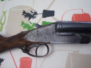 Vendo escopeta paralela Zabala Hermanos calibre 12/70 con cañones de 70 y chokes , 2 y 1, solista cóncava, 02