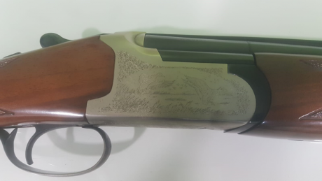 SE VENDE POR NO USAR .
ESCOPETA LAMBER SUPERPUESTA CALIBRE 12-70
CAÑONES 71 CM
EXPULSORA 
POLICHOQUES 02