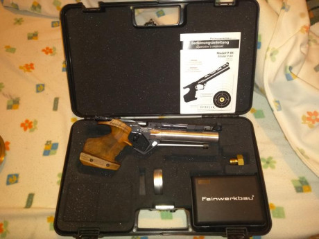 Vendida. Gracias.


Hola a todos.

Vendo pistola PCP FEINWERKBAU P8X, para tiro olímpico. Tiene 3 años, 02