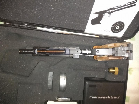 Vendida. Gracias.


Hola a todos.

Vendo pistola PCP FEINWERKBAU P8X, para tiro olímpico. Tiene 3 años, 00