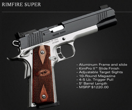 Buenas, compañeros de afición!
Quería consultar si alguien tiene este arma en calibre 22:
Browning 1911 10