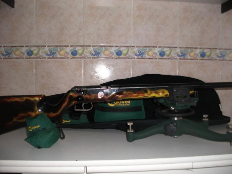 Vendo Carabina Anschutz 64, con Torreta para BR50, Saquetes de apoyo y Funda de transporte (en la funda 02
