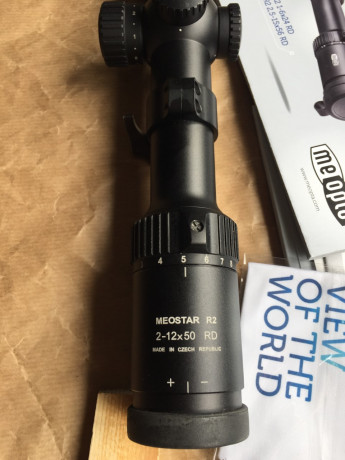Hola a todos, vendo visor Meopta R2 de 2-12x50 con reticula iluminada en perfecto estado y sin uso, no 00