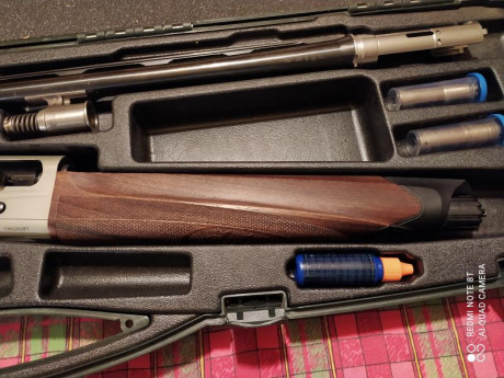 Hola, vendo una Beretta A-400 xpior-ligh con kick-off y cañón de 66 en calibre 12, tres chokes. Es ligerísima 10