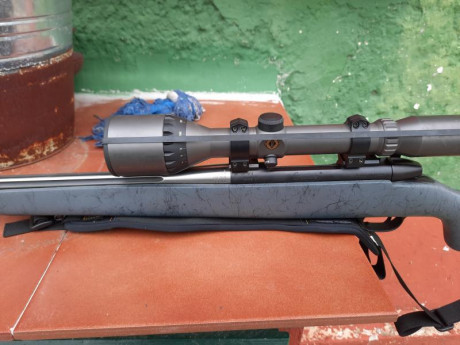Buenas vendo el siguiente equipo
Rifle....Weatherby  Mark 5 ultralijero (2600 gr)
Encabado en aluminio
Calibre.... 11