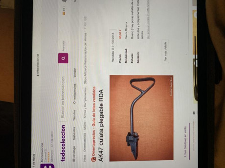 Tuve un AK107 chino de SDM capado a acción manual por lo que compré este culatin plegable de la RDA para 10