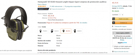 Hola que tal? 
Necesito unos nuevos cascos de proteccion auditiva principalmente para todo deportivo en 50