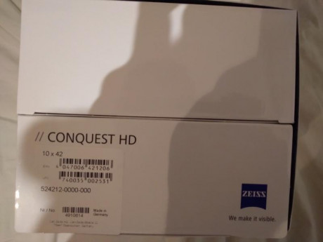 Buenas, se venden prismaticos zeiss conquest hd de 10x42 nuevos, recogidos hoy de la armeria. Los vendo 02