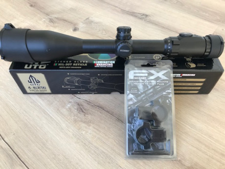 Vendo visor Leapers 4-16x56 + monturas fx no limit. El visor tiene unas pequeñas marcas en la zona de 01