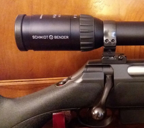 Rifle: Sauer 202 con culata de polímero, muy pocos disparos.

Calibre .300 Winchester magnum.
Óptica: 01