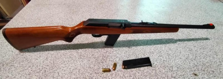 Hola a todos.

Como dice el asunto, vendo rifle MARLIN CAMP en calibre .45 ACP; tal y como aparece en 11