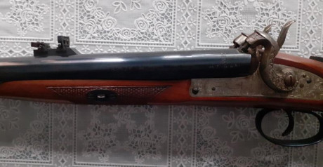 Vendo Express de Avancarga yuxtapuesto de perrillos de la marca Pedersoli modelo Kodiak en calibre .50 11