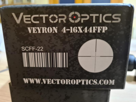 Vendo visor Vector Optics Veyron 4x16-44 ffp. Usado solo un mes en una pcp. Esta como nuevo. Un gran visor 00