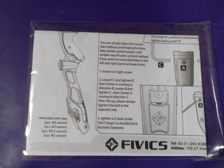 Vendo este cuerpo de arco marca Fivics modelo FX1 25" que se encuentra como nuevo,solo lo use en 22