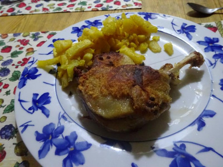 Hoy para comer acelgas hervidas y chuletón de vaca gallega vieja con seis semanas de maduración en cámara 130