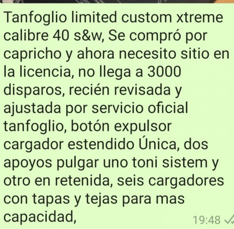 Es de un compañero de tiro 1700€ negociables con funda ghost one 02