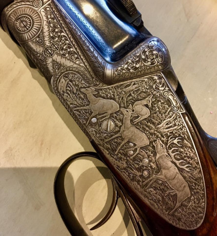 Vendo esta autentica joya ya que se hizo por encargo y es única.
Express superpuesto Franz Sodia 7x65R,pletinas 00