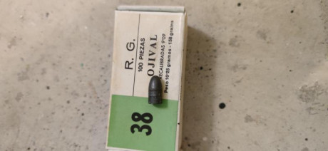Un buen amigo y hermano de armas vende puntas de plomo para recarga del calibre 38 (9.09 / 158grn) 
A 01