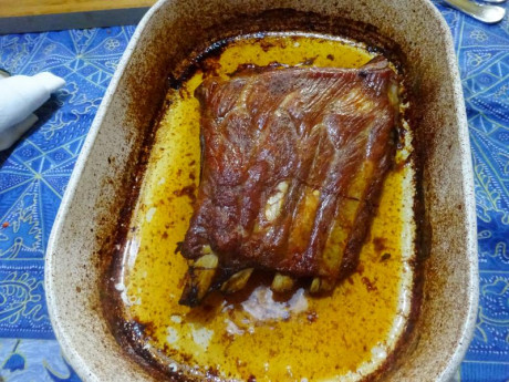 Hoy para comer acelgas hervidas y chuletón de vaca gallega vieja con seis semanas de maduración en cámara 160