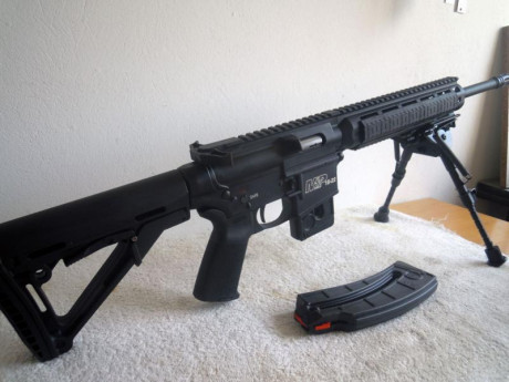 Vendo carabina semiautomática Smith&Wesson MP15-22, calibre 22 LR, ultimo modelo con guardamanos M-Lok, 01
