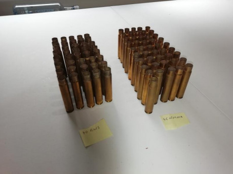 Buenas tardes,

Vendo lote de 86 vainas del 9,3x62:

40 RWS
46 Norma

Todo por 30 euros con portes incluidos.

Saludos, 00