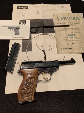 Se vende esta Walther P38 50 aniversario toda de acero de las que se hicieron 500 unidades en 1988 y de 21